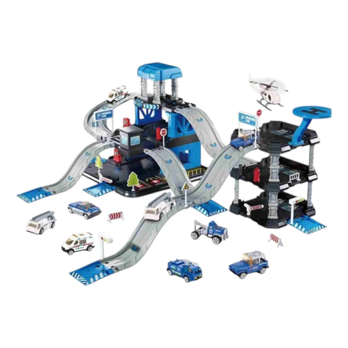 GENERICO - Juguete Pista Estación Auto Policía Con Accesorios