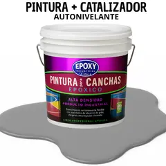 EPOXY - PINTURA ALTO TRÁFICO EPOXICA 2K - CANCHAS - TINETA 10L GRIS MEDIO