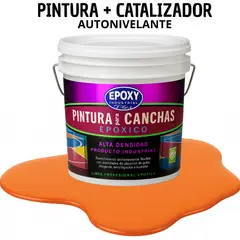 EPOXY - PINTURA ALTO TRÁFICO EPOXICA 2K - CANCHAS - TINETA 10L NARANJA SEÑALIZACIÓN
