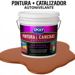 EPOXY - PINTURA ALTO TRÁFICO EPOXICA 2K - CANCHAS - TINETA 10L ROJO LADRILLO