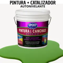 EPOXY - PINTURA ALTO TRÁFICO EPOXICA 2K - CANCHAS - TINETA 10L VERDE MEDIO