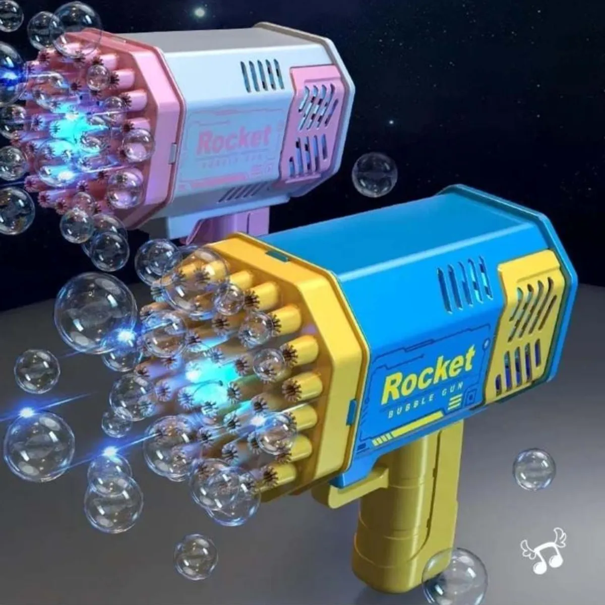 GENERICO - Máquina Pistola De Burbujas Gatling Bazooka led