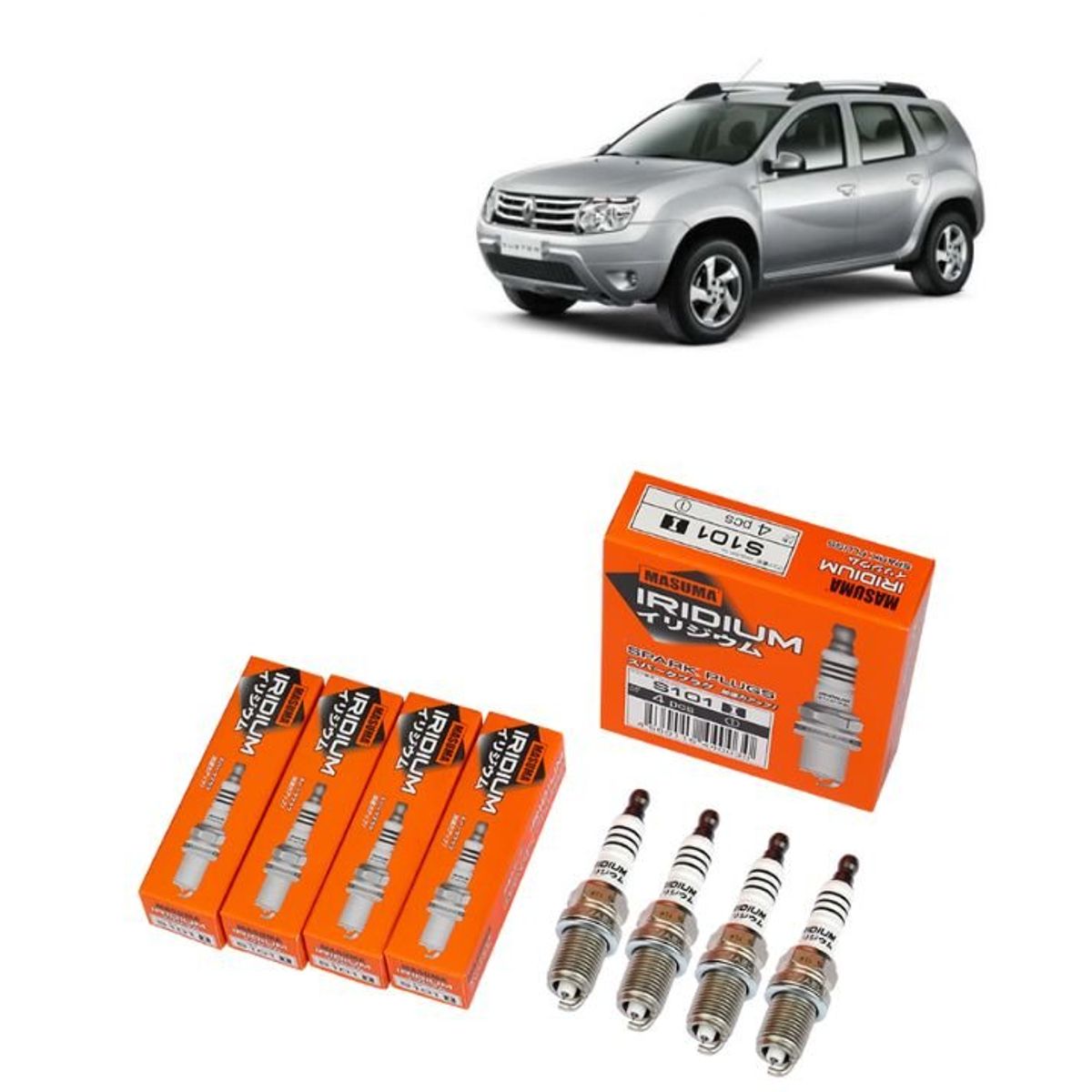GENERICO - Bujías Iridio Masuma Pack 4 Para  Renault Duster 16L S101I