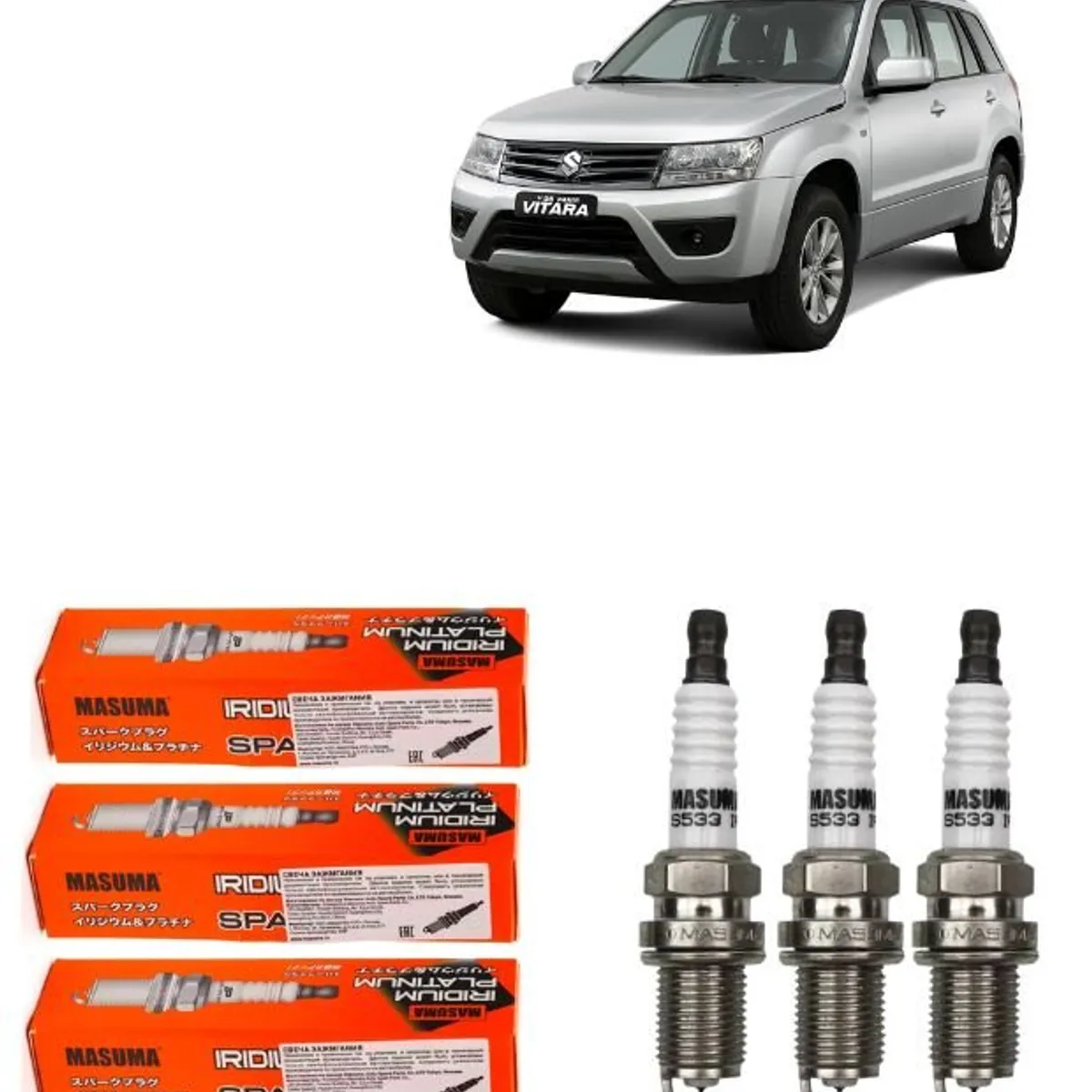 GENERICO - Bujías Iridio Masuma Pack 4 Para Suzuki Grand Vitara S533IP