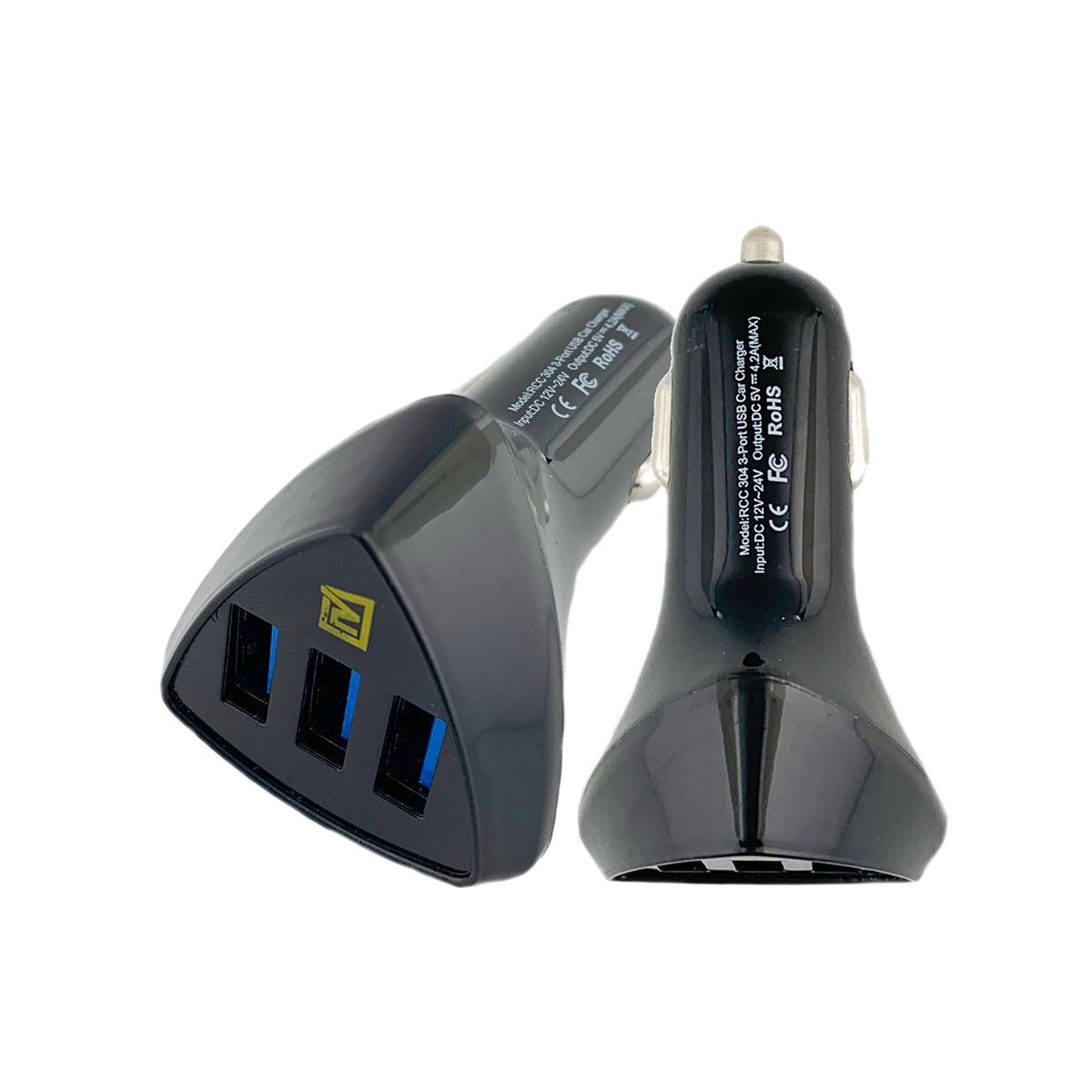 BELKRA - Cargador Auto Para iPhone Samsung 4.2A Triple USB Pack X 2
