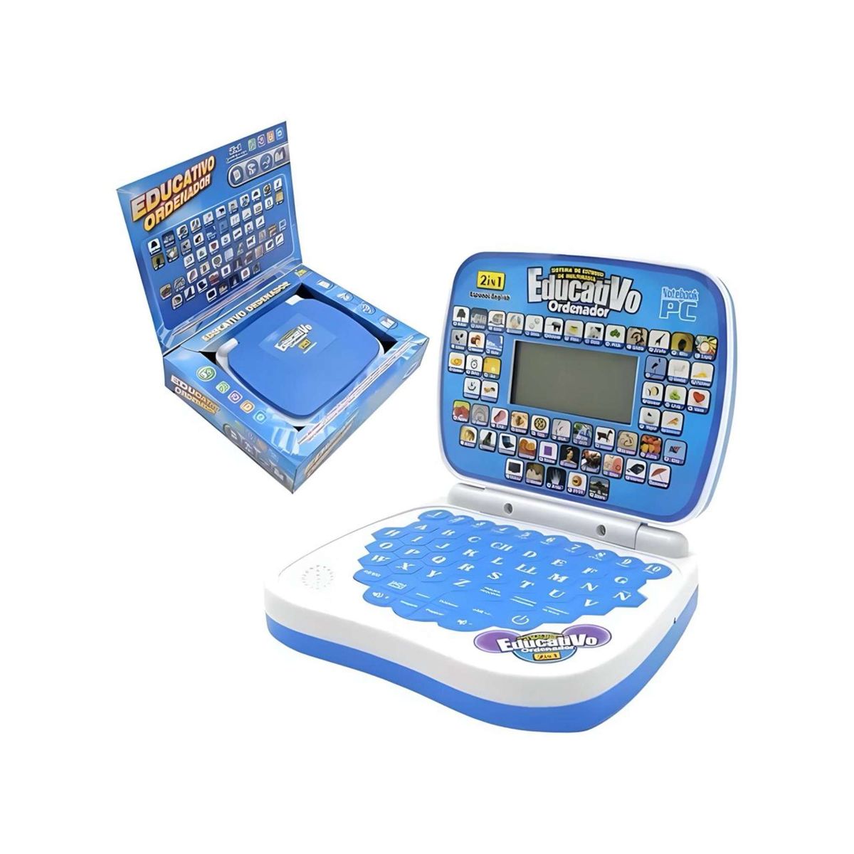 GENERICO - Mi primera mini laptop educativa bilingüe azul