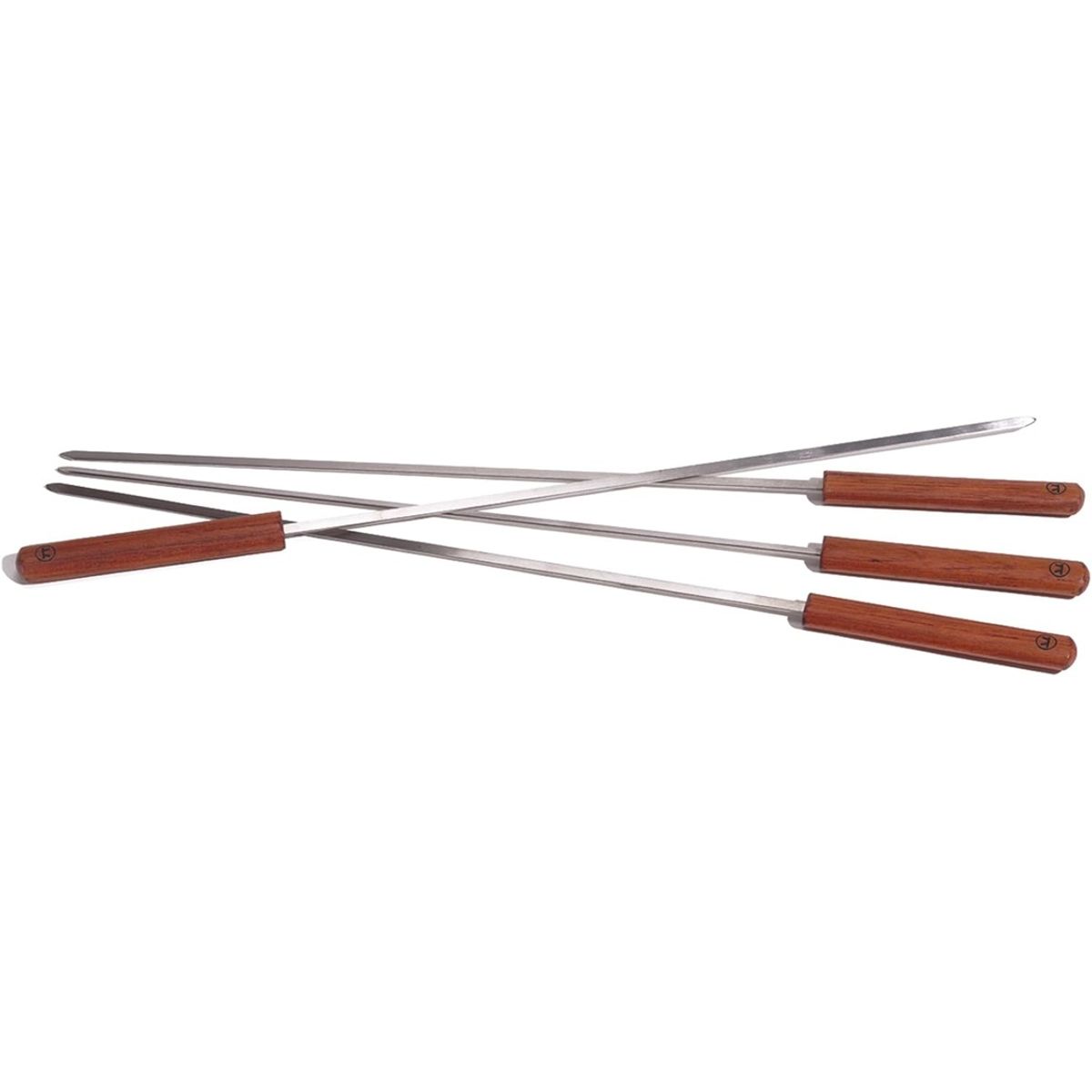 OUTSET - SET DE 4 PINCHOS PARA PARRILLA OUTSET. ACERO INOXIDABLE Y MANGO DE HAYA