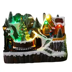 MOVI - Aldea Navideña Musical con Luz LED Movimiento y Melodías