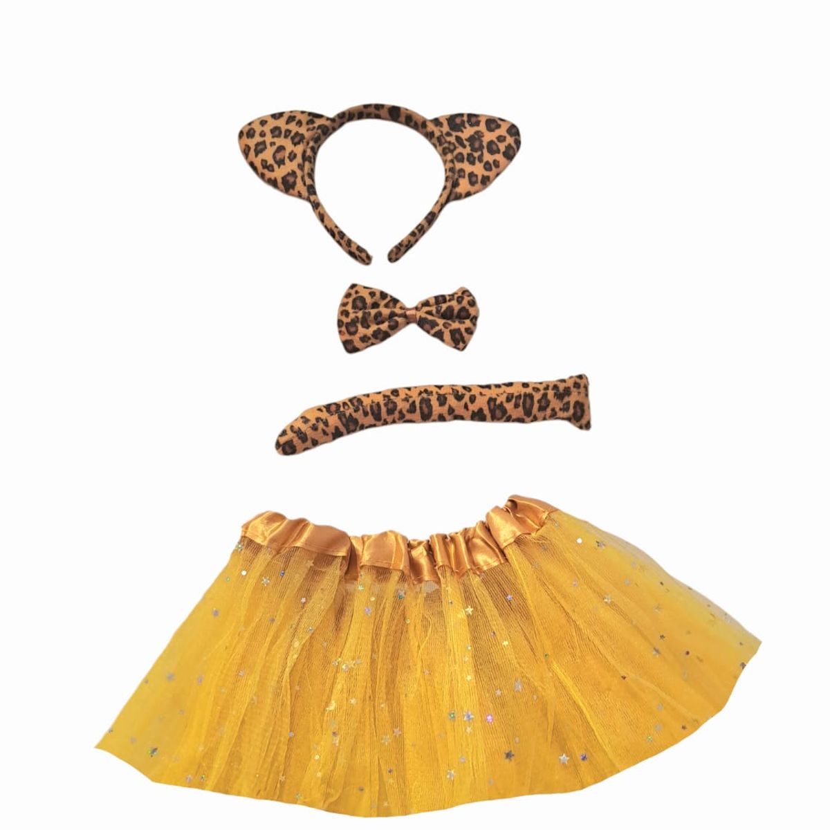 GENERICO - DISFRAZ DE ANIMALES CON TUTU JUVENIL 40CM LARGO LEOPARDO
