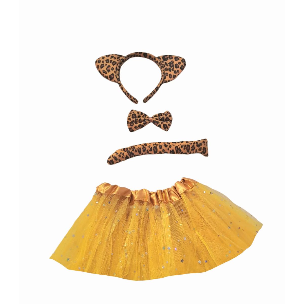 GENERICO - DISFRAZ DE ANIMALES CON TUTU JUVENIL 40CM LARGO LEOPARDO