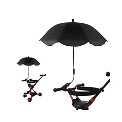GENERICO - SOMBRILLA PORTÁTIL Y UNIVERSAL PARA COCHECITO DE BEBÉ NEGRO