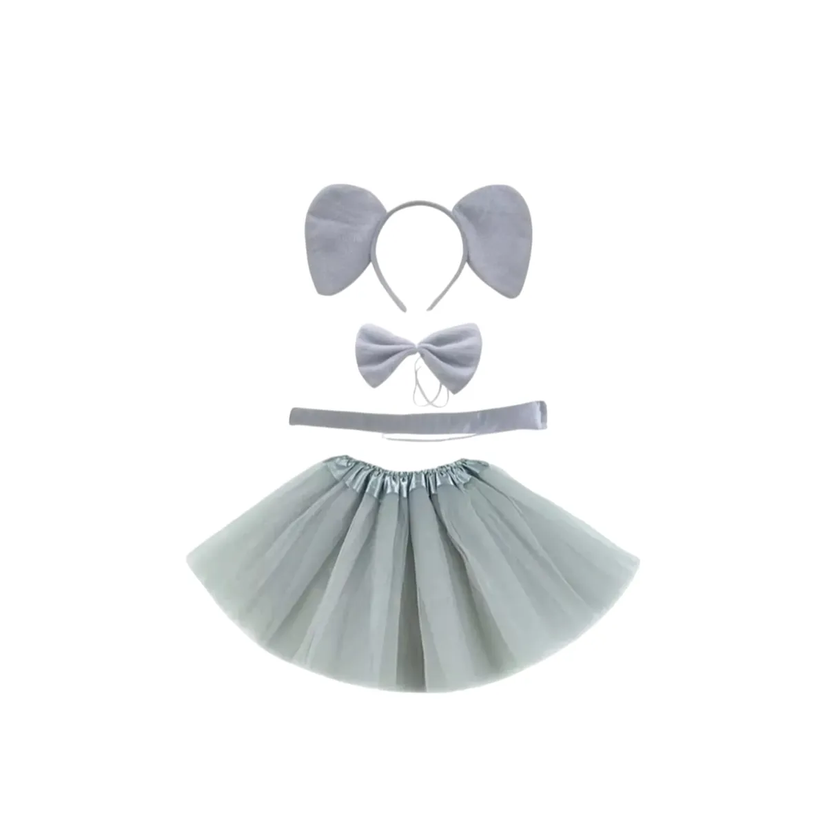 GENERICO - DISFRAZ DE ANIMALES CON TUTU JUVENIL 40CM LARGO ELEFANTE