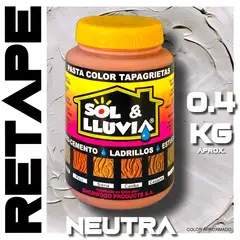 SOL Y LLUVIA - RETAPE PARA MADERA Y MUEBLES INTERIOR EXTERIOR SOL Y LLUVIA® NEUTRA 1-2 KG