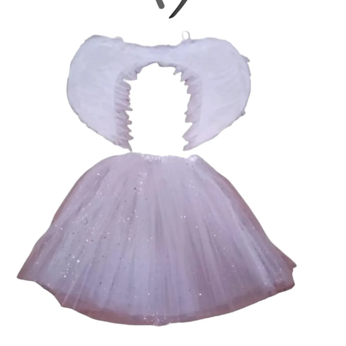 GENERICO - DISFRAZ DE ANGEL CON TUTU NIÑA 30CM LARGO