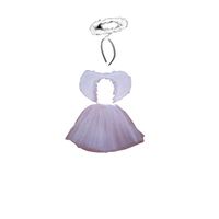 DISFRAZ DE ANGEL CON TUTU NIÑA 30CM LARGO