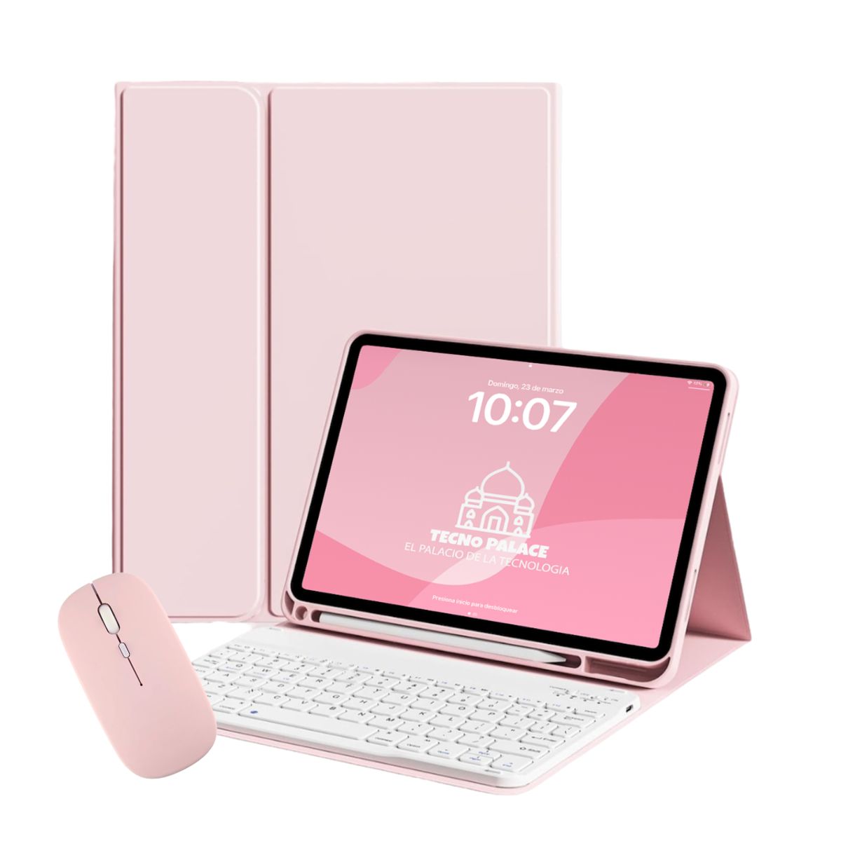 TECNOPALACE - Fundas Con Teclado B y Mouse Para iPad 10,2 (7,8,9 GEN) - Incluye letra Ñ