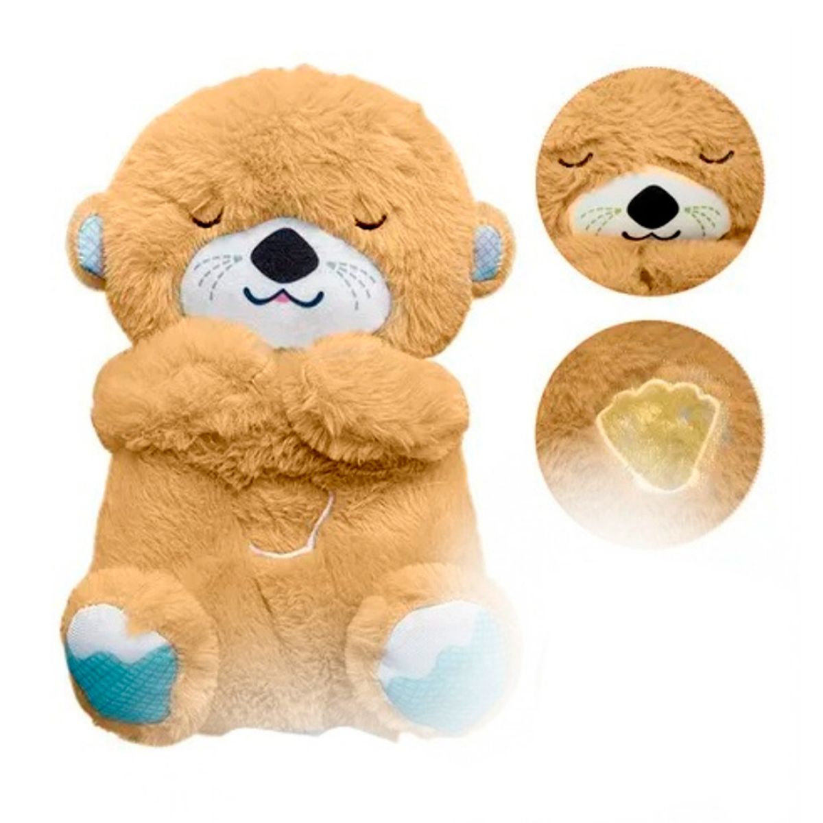 GENERICO - Peluche De Apego Respira Musical Luz Tuto café