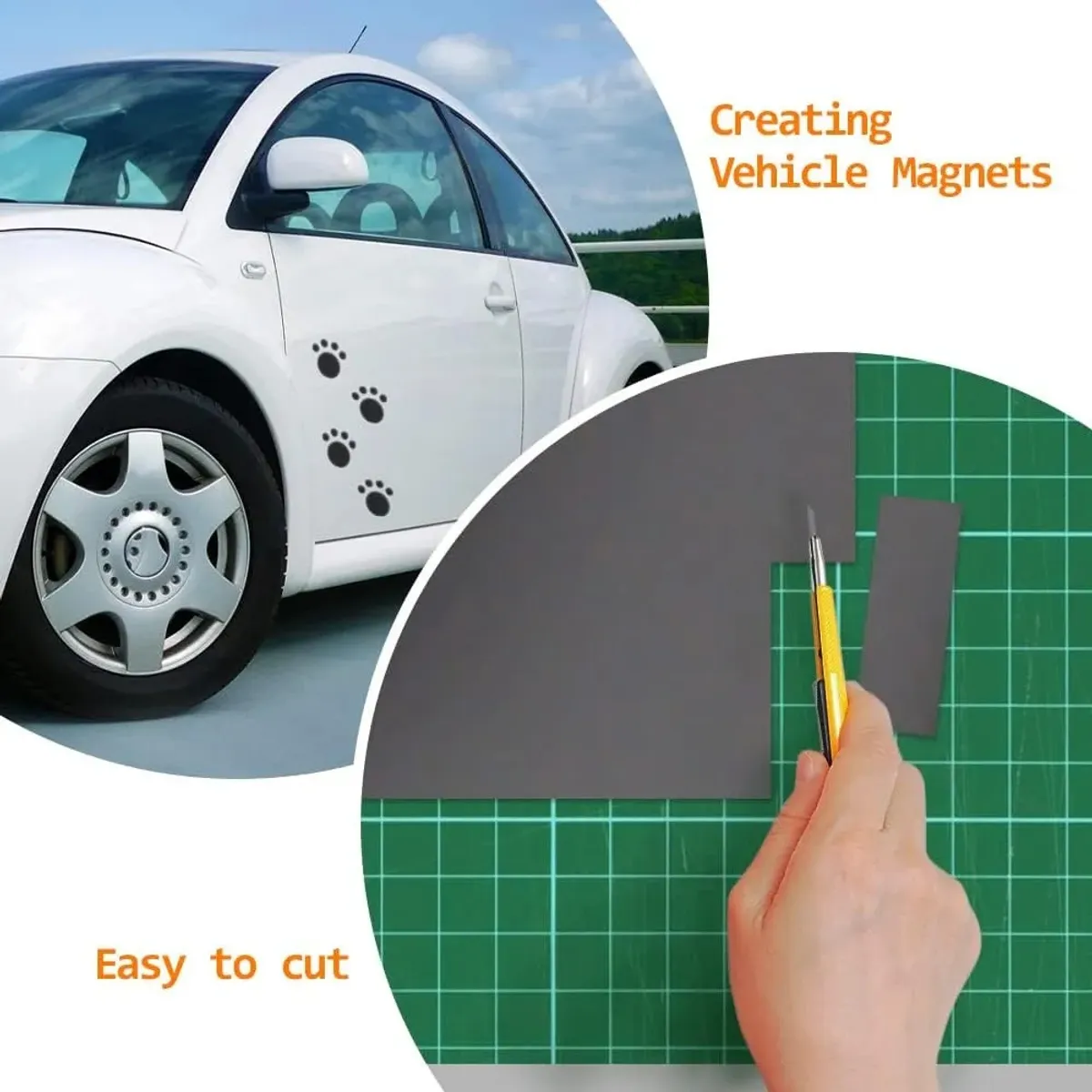 KUANGYE - 61CmX30M Flexible Lamina Imán Vinil Magnético para marcar frigoríficos coches y cajas fuertes