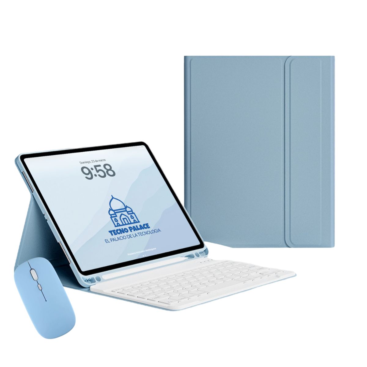 TECNOPALACE - Fundas Con Teclado B y Mouse Para iPad 10 GEN / A16 (11GEN) - Incluye letra Ñ