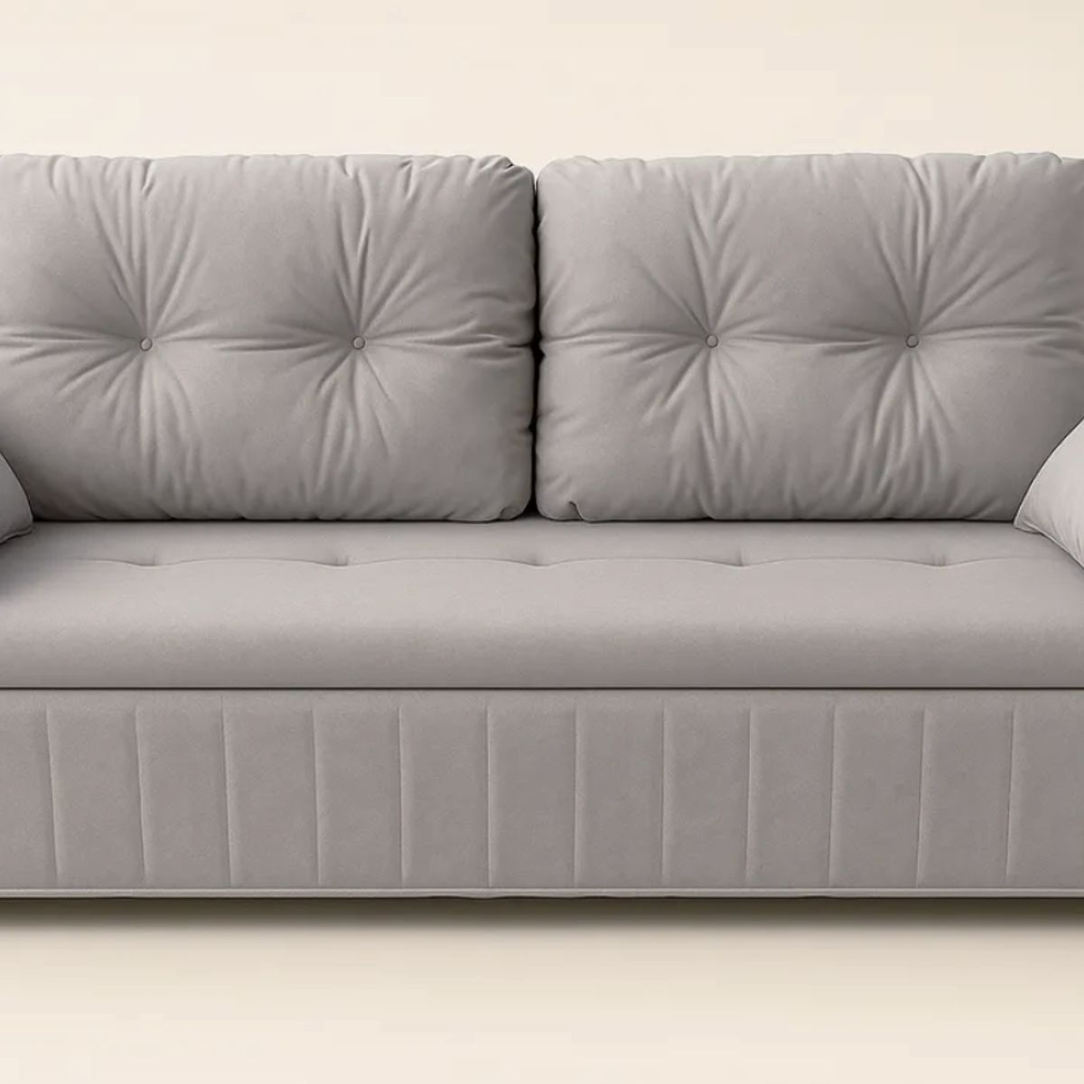 HOMER DESIGN - Sofa Cama 170cm tela tecnica Base De Fierro con Almacenamiento gris