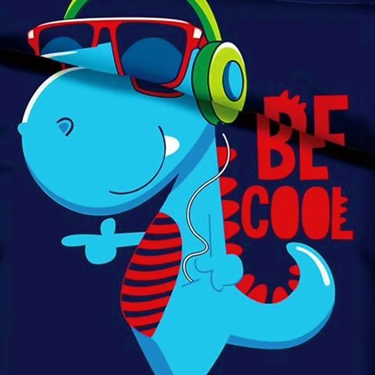 GENERICO - CUBRECAMA ALGODON  1.5 PLAZA  AZUL DINO COOL QUILT DN