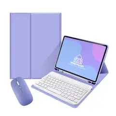 TECNOPALACE - Fundas Con Teclado B y Mouse Para Galaxy Tab S11-S10Lite-S10Fe-S9-S9Fe - Letra Ñ