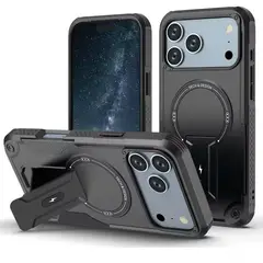 GENERICO - Carcasa Con Magsafe/soporte Para iPhone 17 Pro Max - Negro