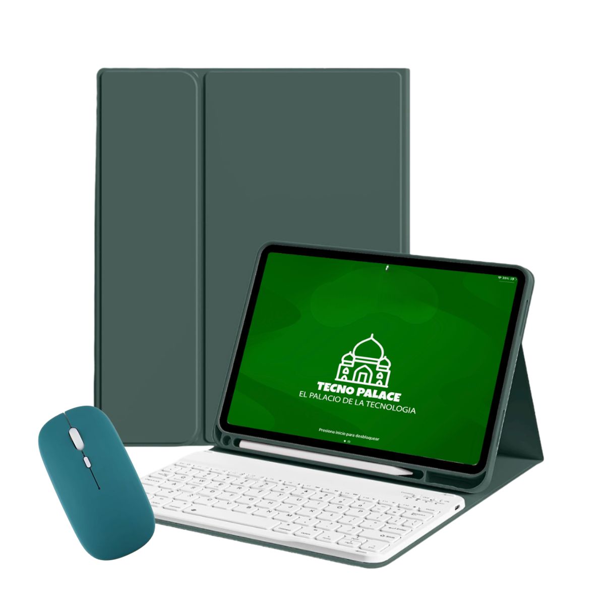 TECNOPALACE - Fundas Con Teclado B y Mouse Para Galaxy Tab A8 - Incluye letra Ñ