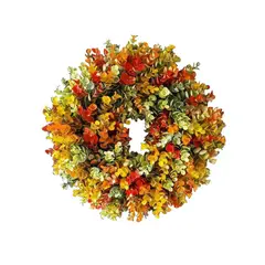 GANGLIAN - Corona Eucalipto 35cm Artificial - Decoración Puerta Bodas Jardín