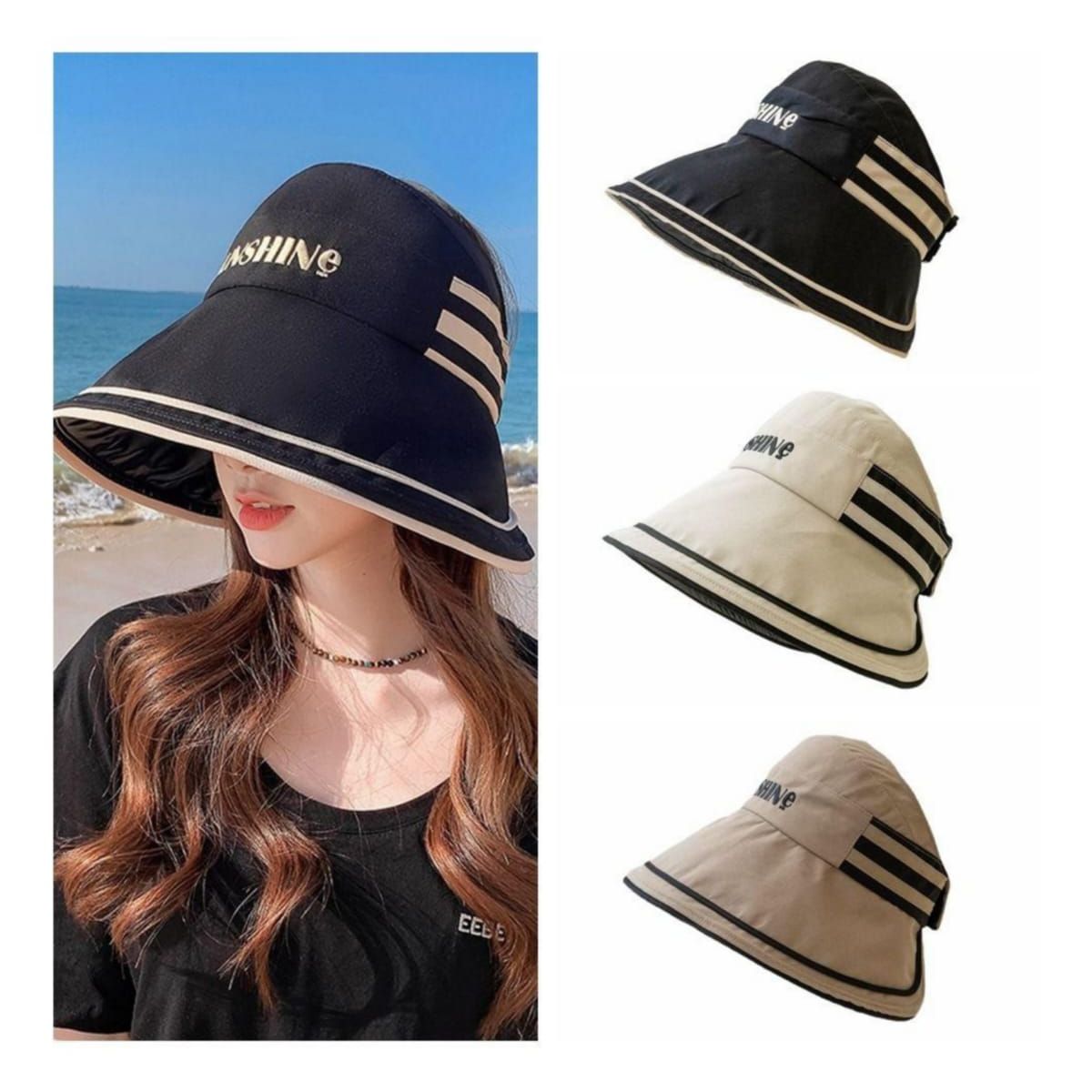 QIKUN - Sombrero Plegable Playero  Visera XL - Protección UV ​