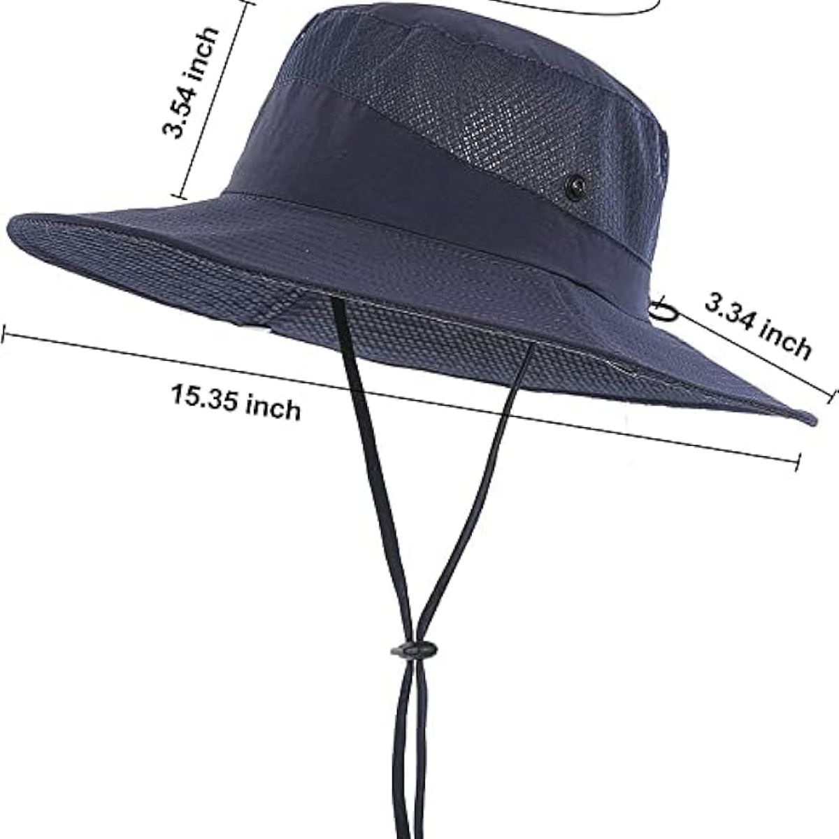 QIKUN - Sombrero Pescador Con Malla  Protección UV ​ Plegable  Ala Ancha
