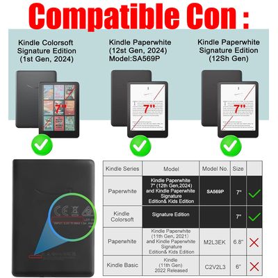 Imagen 2 del producto Funda Con Agarre Para Kindle Paperwhite 12th Gen 2024 7.0