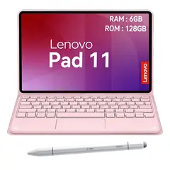 LENOVO - Tablet Pad 11 2025 6+128GB 11" WIFI 2.5K-Azul+Teclado Rosa+Lápiz táctil
