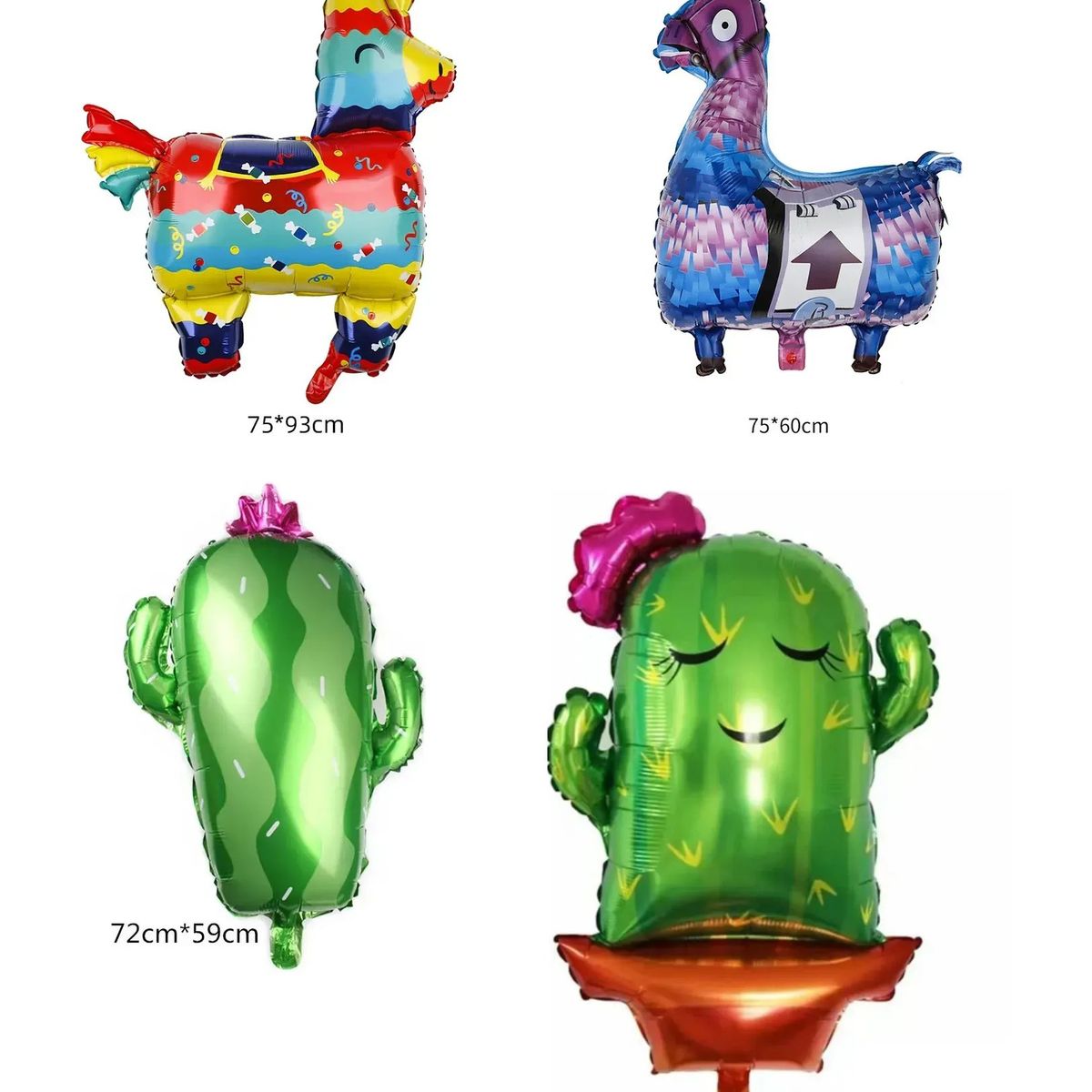 KUANGYE - Set 12 Globos Metalicos Temática Fiesta Mexicana