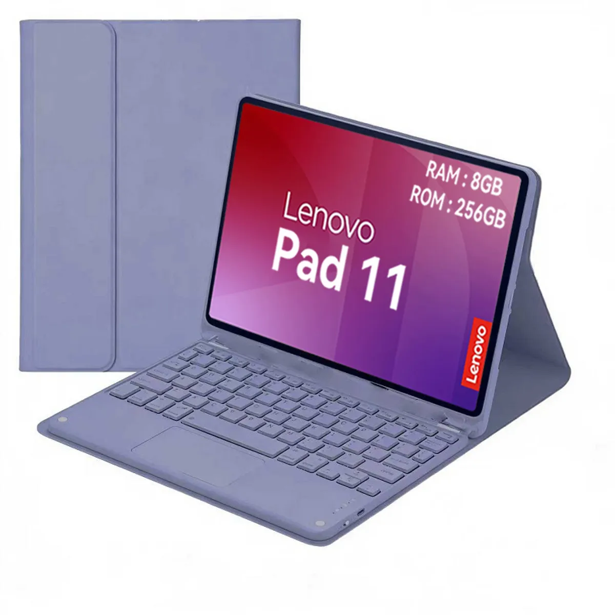 LENOVO - Tablet Lenovo Pad 11 2025 8+256GB 11" WIFI 2.5K-Gris+Teclado Púrpura+Lápiz táctil