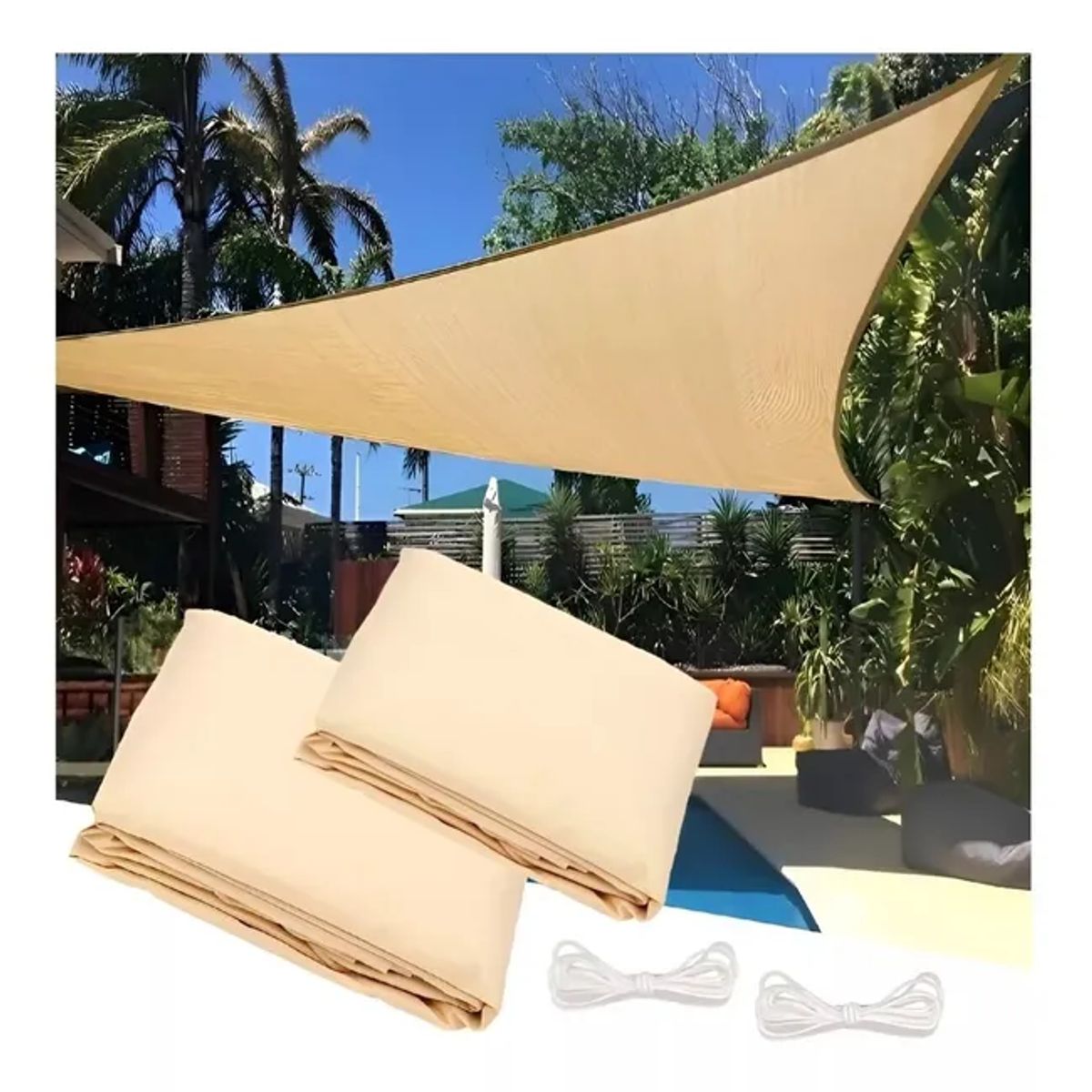 UMEXUS - X2 Toldos Plegables Lona Toldo Triangular 3Mx3M