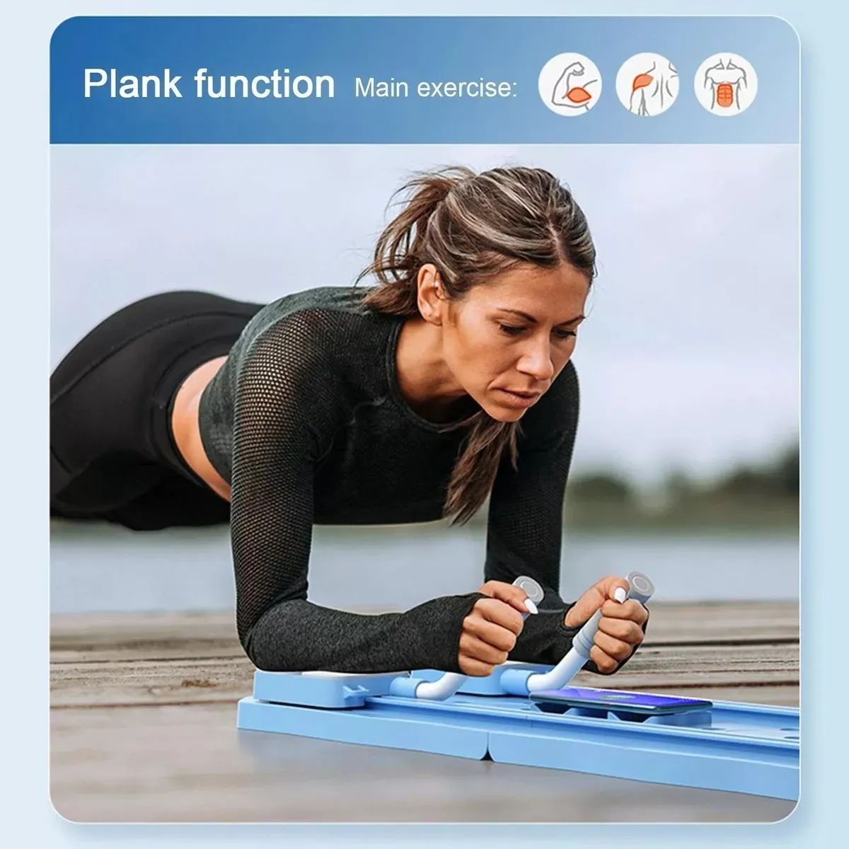 UMEXUS - Tabla De Pilates Compacta Pilates Reformer Entrenamiento Azul