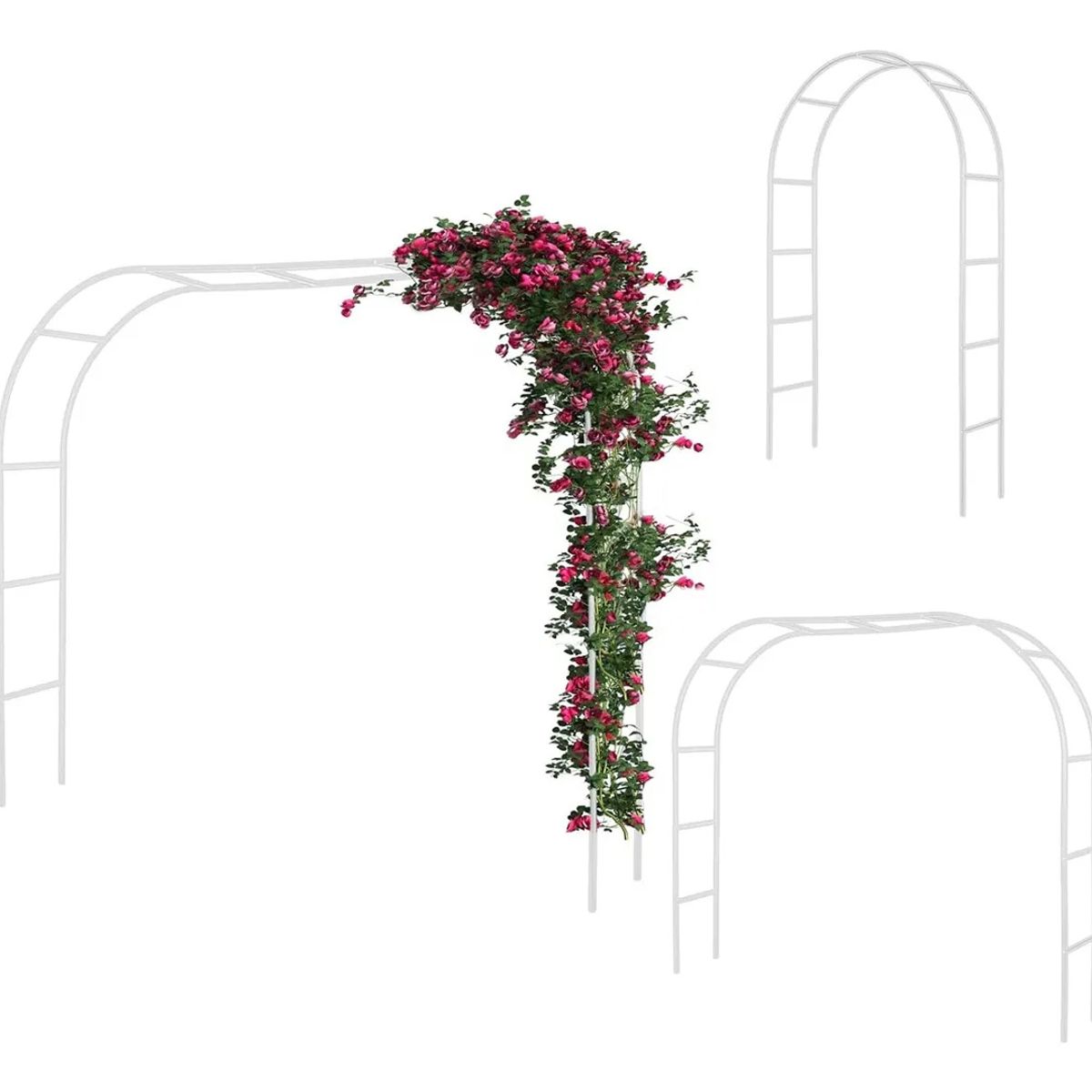 KUANGYE - Arco De Boda Decoracion Plantas Jardín Fiesta Metal 240cm