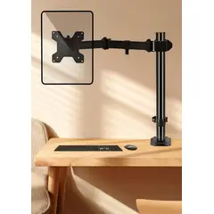 UMEXUS - Soporte Monobrazo para Monitor - 360° Ajustable Altura 40cm Carga 10kg