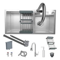 Set Lavaplatos Empotrado 80x45 Cm Plateado Acero Inoxidable