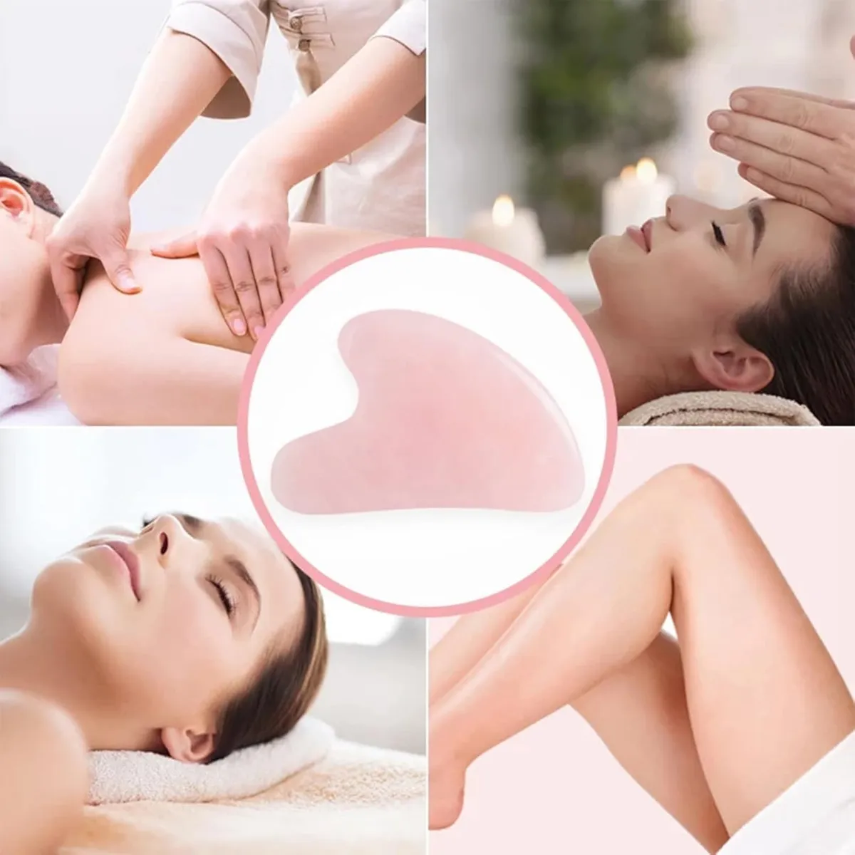 KUANGYE - Gua Sha Facial Cuarzo Rosa