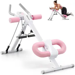 BLUEDREAMER - Aparato abdominal ajustable plegable para gimnasio en casa con rodilleras