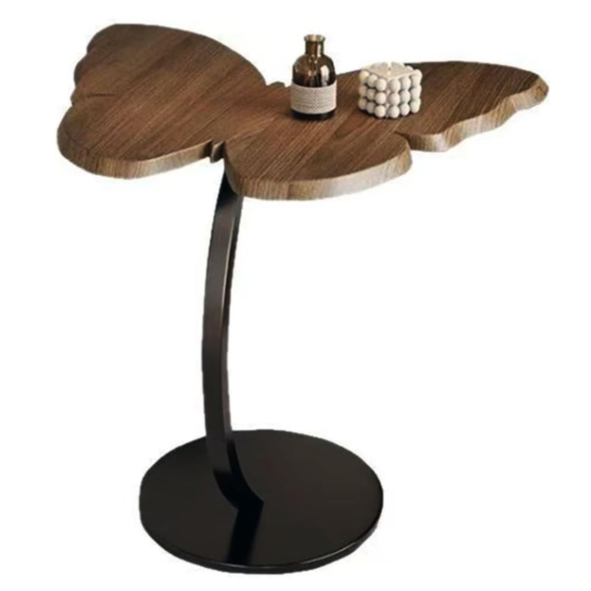 YOMYM - Mesa de centro de madera - Nogal43x 33x 58 cm