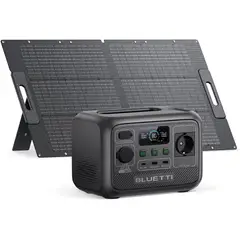 BLUETTI - Generador solar 600w 288 Wh con panel solar de 100 W,LiFePO4 Batería de Respaldo,estación de energía portátil para acampar, emergencias y Cortes de Luz