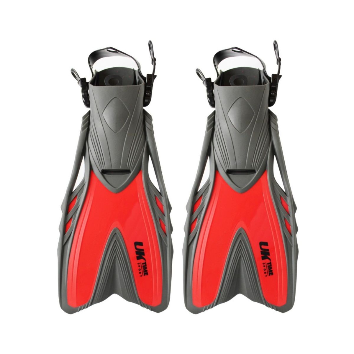 UK TIME - Aletas De Natacion Ajustables Rojas Uktime L XL