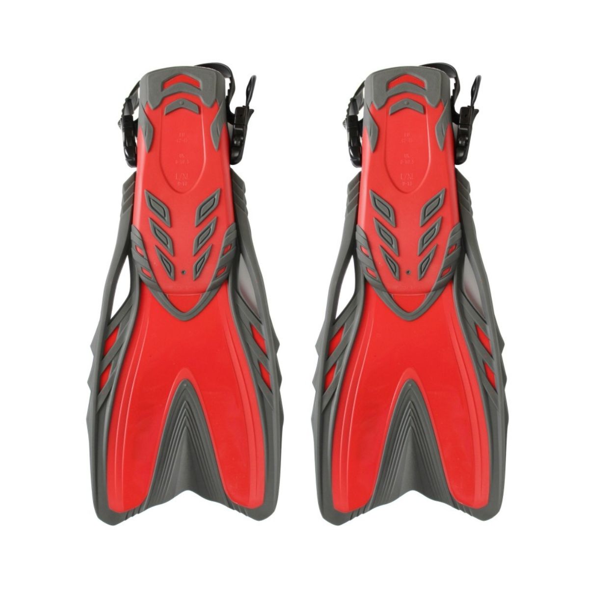 UK TIME - Aletas De Natacion Ajustables Rojas Uktime L XL
