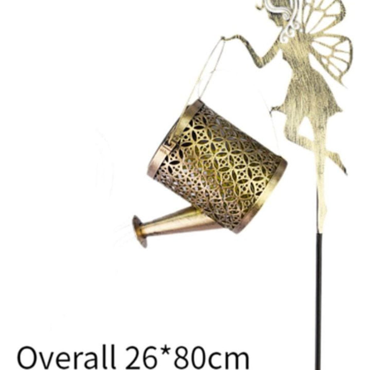 GENERICO - Luz Solar Decorativa de Jardín con forma de hada que Sostiene una Regadera 