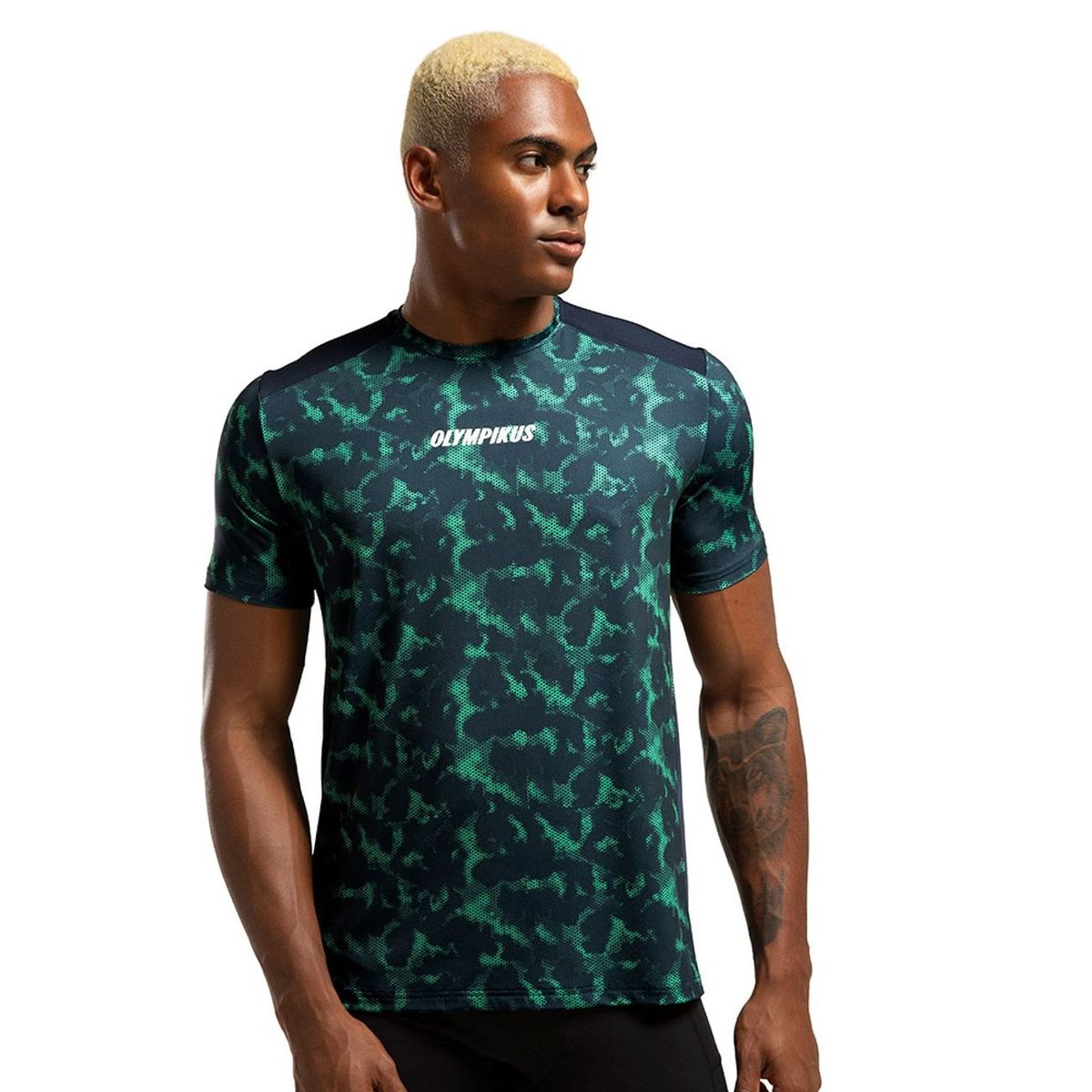 OLYMPIKUS - POLERA STAMP AZULADA HOMBRE