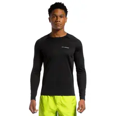 OLYMPIKUS - POLERA RUNNER MANGA LARGA NEGRA HOMBRE
