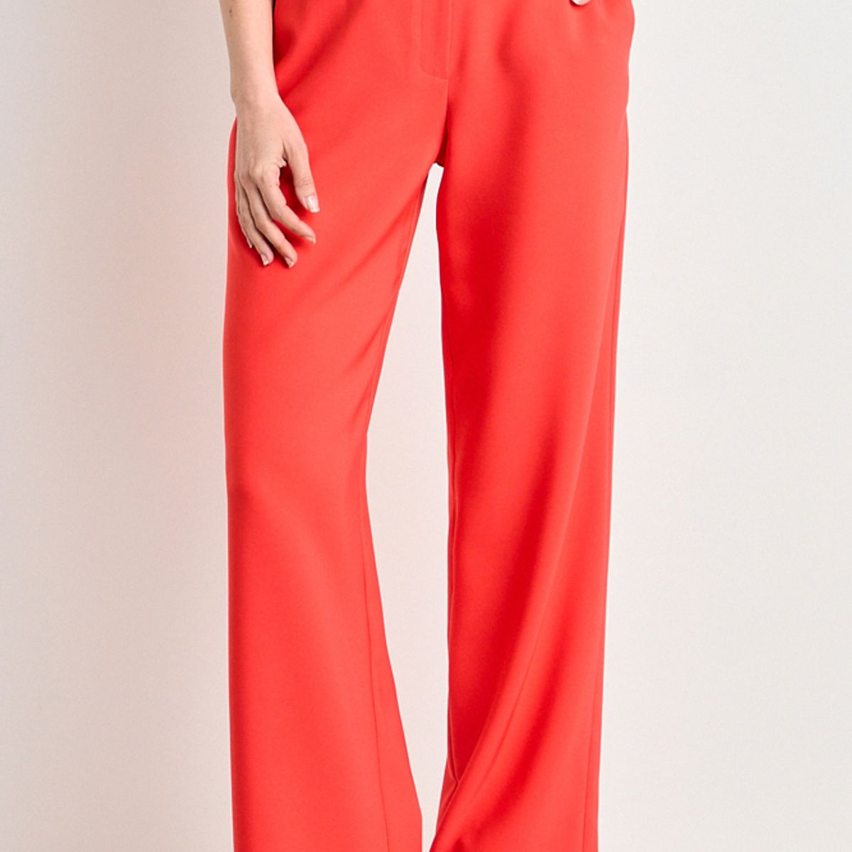 ASH - Pantalon Recto Liso Mujer Rojo Ash